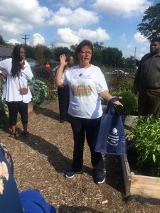 Learning about the history of the Warrendale Community Garden!